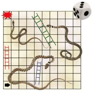 shoots and ladders gameboard